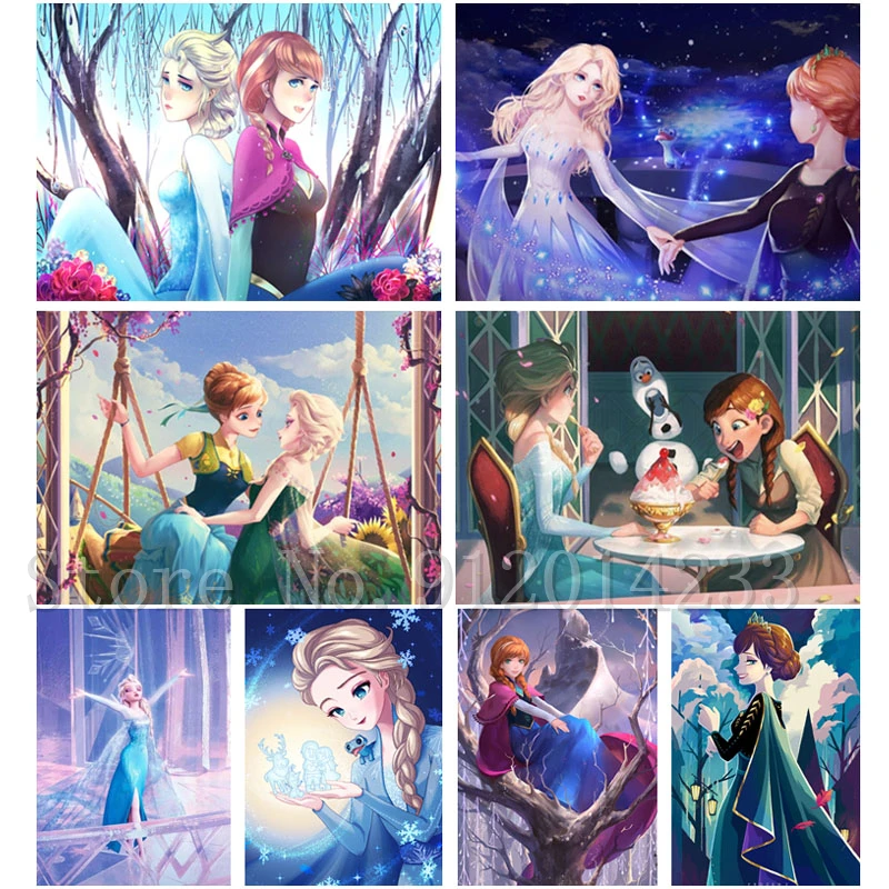 

Алмазная 5D картина Disney «Холодное сердце», полноразмерная, квадратная, круглая, мультяшная Бриллиантовая вышивка, наборы для вышивки крестиком, мозаика ручной работы, домашний декор