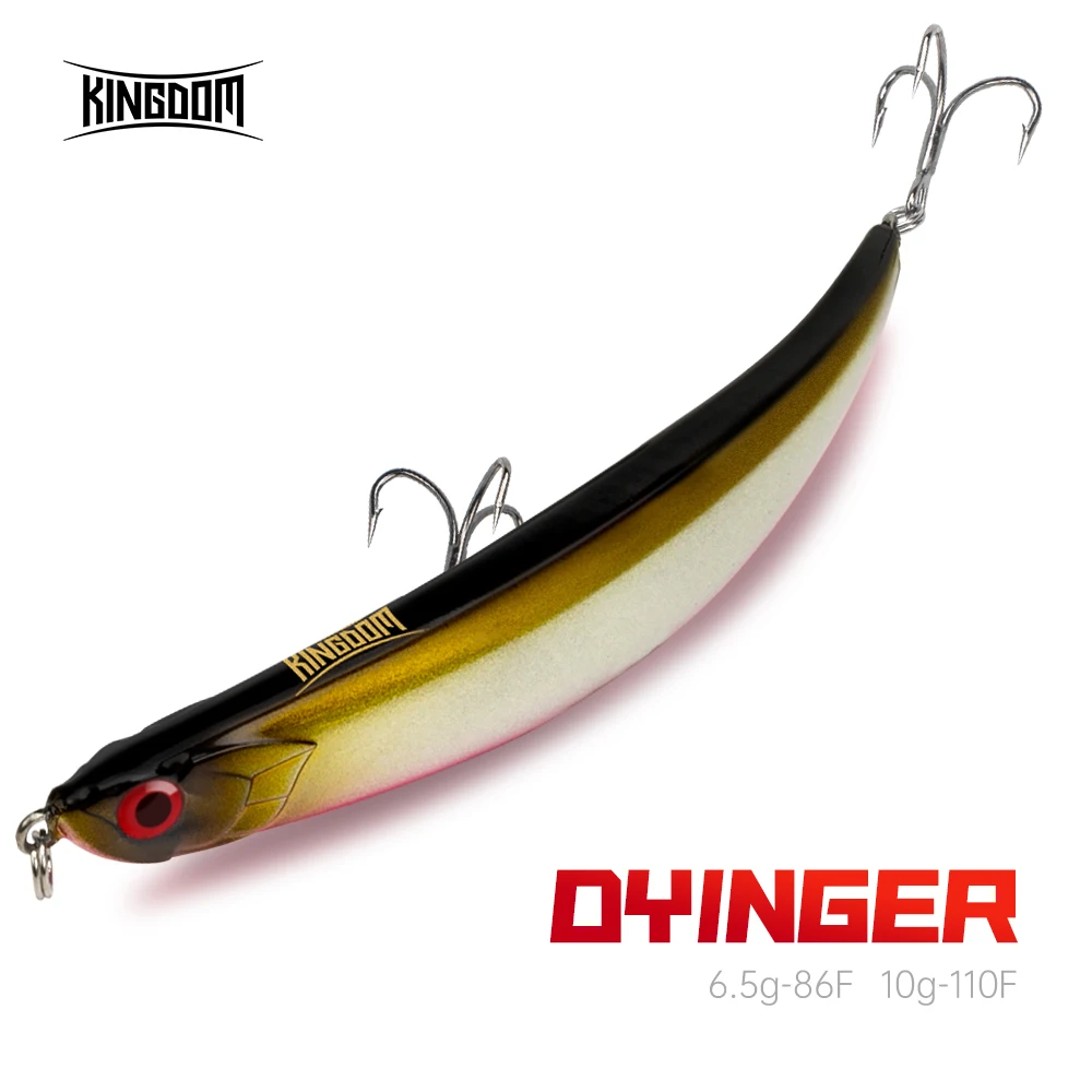 왕국 Topwater 플로팅 연필 낚시 Jerkbaits 110mm/10g 86mm/6.5g 인공 Wobbles 하드 미끼 낚시