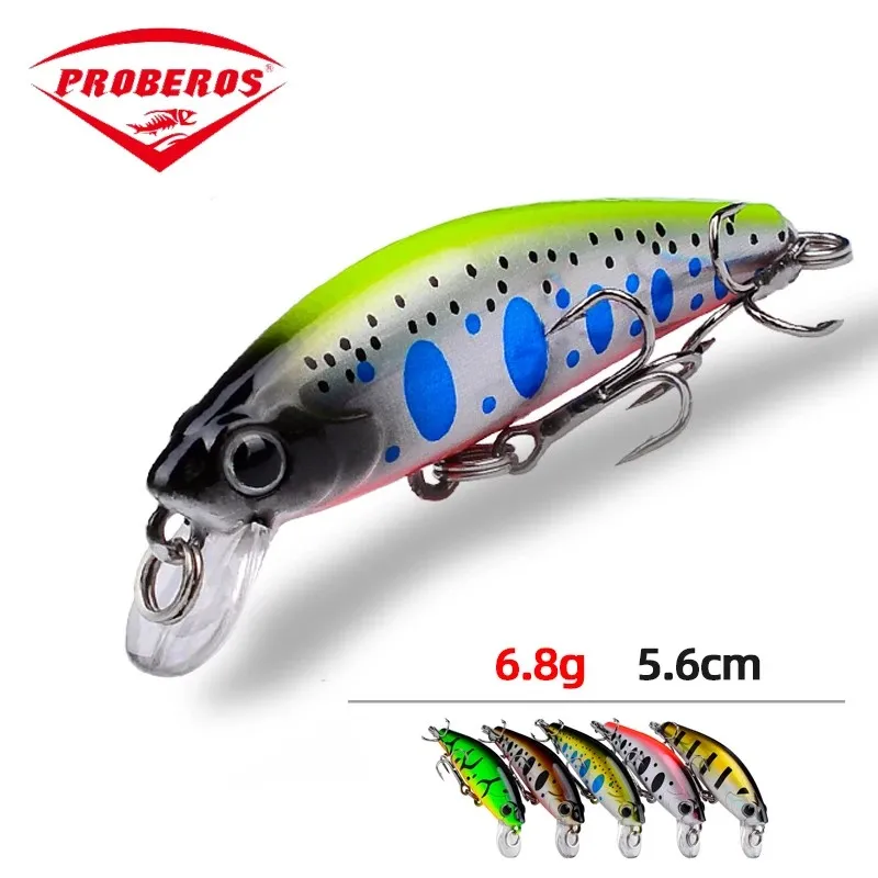 Mini Sinking Minnow Wobbler Angelköder 5,6 cm 6,8 g Forelle Künstlicher Kunststoff Harter Köder Jerkbait Kurbelköder Bass Fishing Tackle