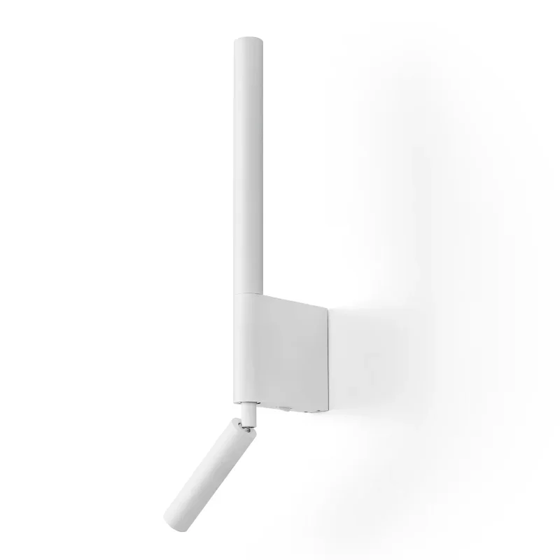 블랙 긴 벽 마운트 침대 옆 LED 야간 독서 램프 스위치 포함, 미니멀리스트 모던 호텔 회전식 벽 스콘스 조명 고정장치