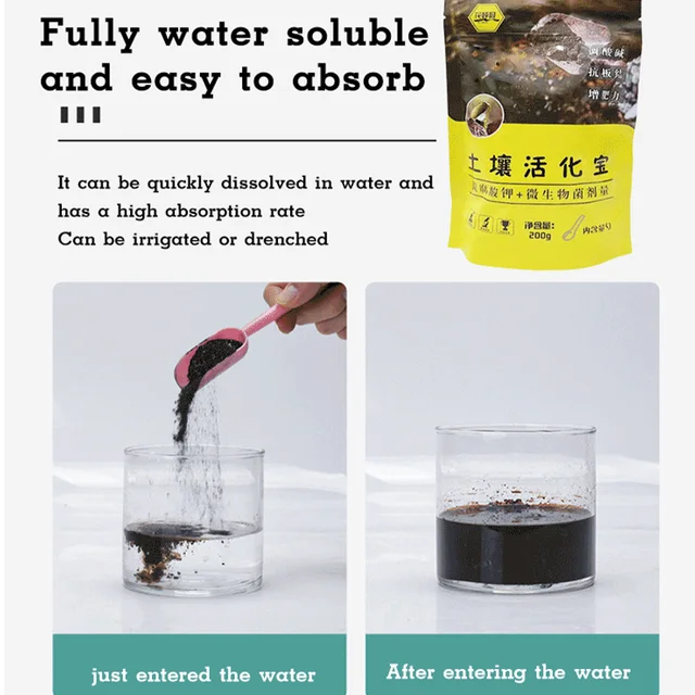 Gyökérzetű Növényi Műtrágya Talaj Aktiválása Kincs Sav Vízben Oldódó Gyökér Kondicionálás Improver Aktivátor Ásványi Anyag - Image 4