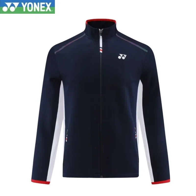 YONEX New Men's and Women's Same Badminton Jersey Sports Long-sleeved Jacket with Trousers Set