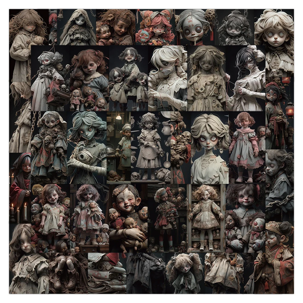 10/30/60Pcs Horror Spaventoso Fantasma Bambola Graffiti Adesivi Per Bambini Graffiti Skateboard Telefono Laptop Impermeabile Cool Sticker All'Ingrosso