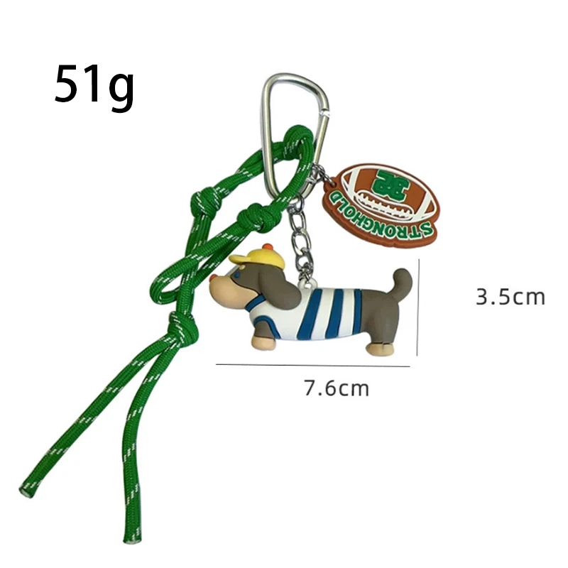 Keychain Cute Cartoon Sausage Puppy Doll Pendant Keychain Decoration Couple Bag Car Festival Business Gift 6