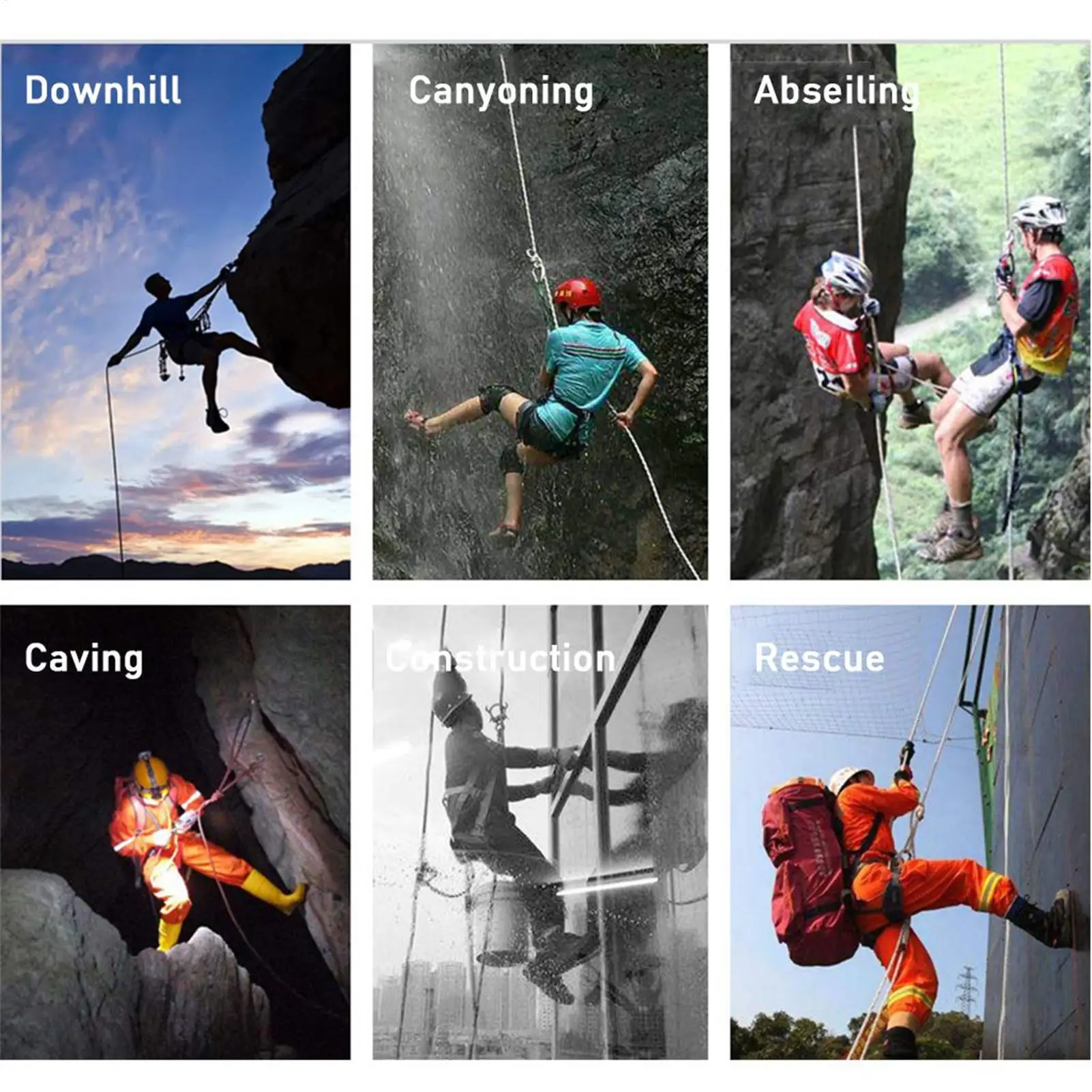 5점식 안전 하네스 추락 방지 키트 조절 및 탈부착 가능한 등반 벨트 트리 클라이밍 장비 (안전 버클 포함)