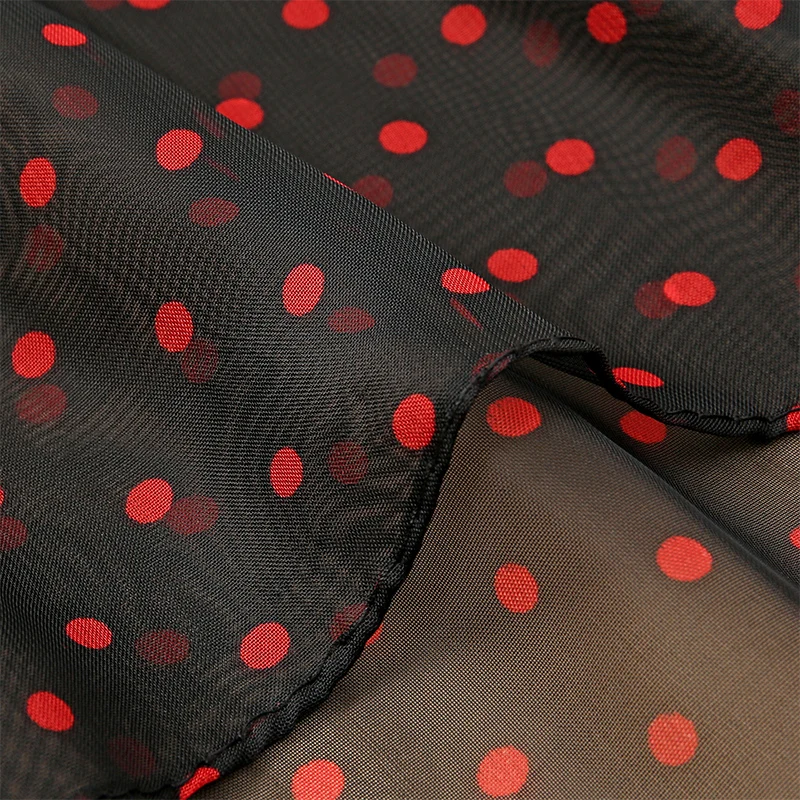 Damen Chiffon Dot Schal Schal Vielseitiger Sonnenschutz Dekorative Schals Luxus Elegante Dame – Detail 9