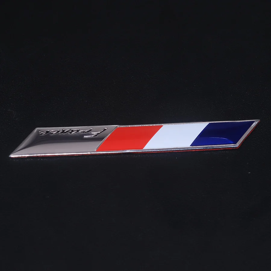 Autocollant Drapeau Français En Aluminium 3d, Emblème De Moto