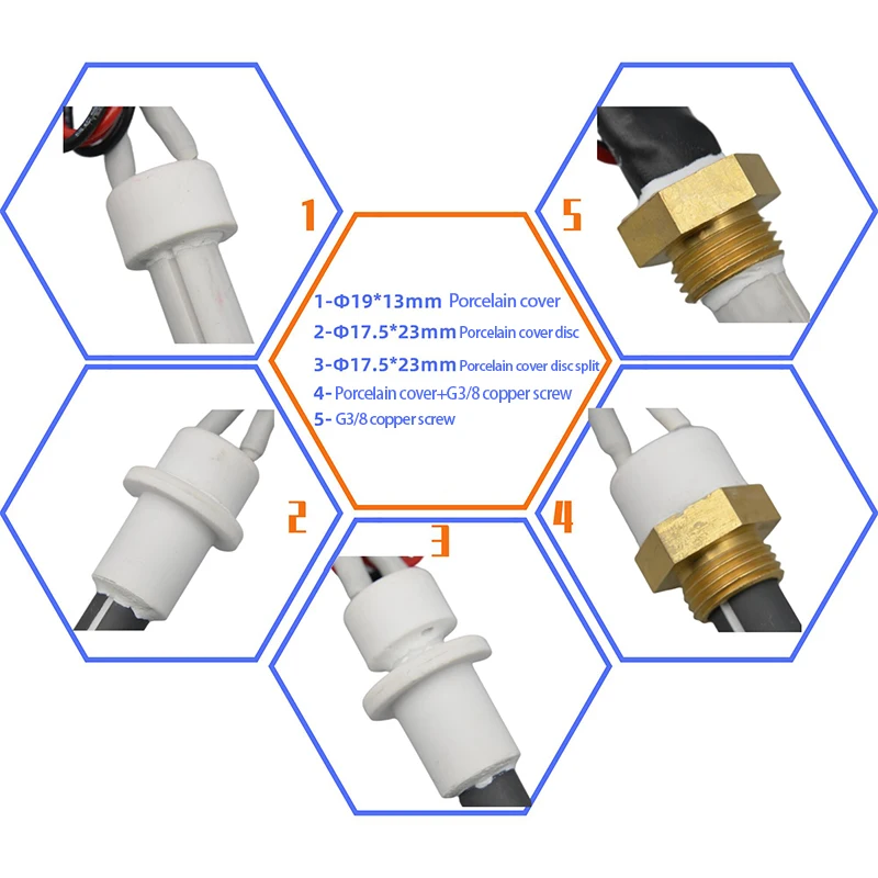 220V 350W 펠렛 스토브 점화기 블랙 세라믹 점화기 세라믹 가열 Tubespark 플러그 펠렛 스토브 10.5*6*100mm 11.5*6.5*110mm