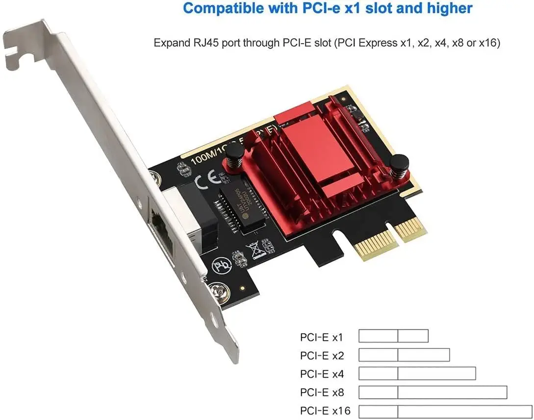 

C & N PCI Express RTL8125B 2,5G 1-портовый сетевой адаптер-Низкая конфигурация-порт RJ45-чипсет RTL8125B-сетевая карта Ethernet-
