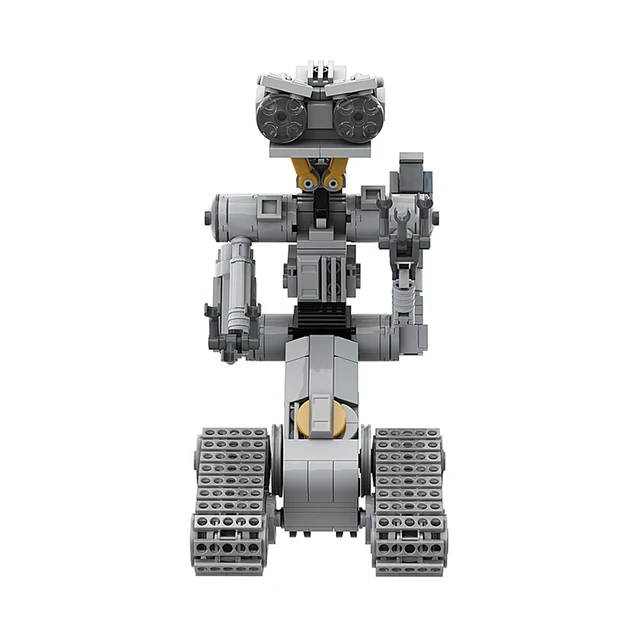 MOC Movie Shorted-Circuits Military Emotional Robot Building Block Set for Astroed Robots Johnnyed 5 Model Brick Toy KIds Gift 3