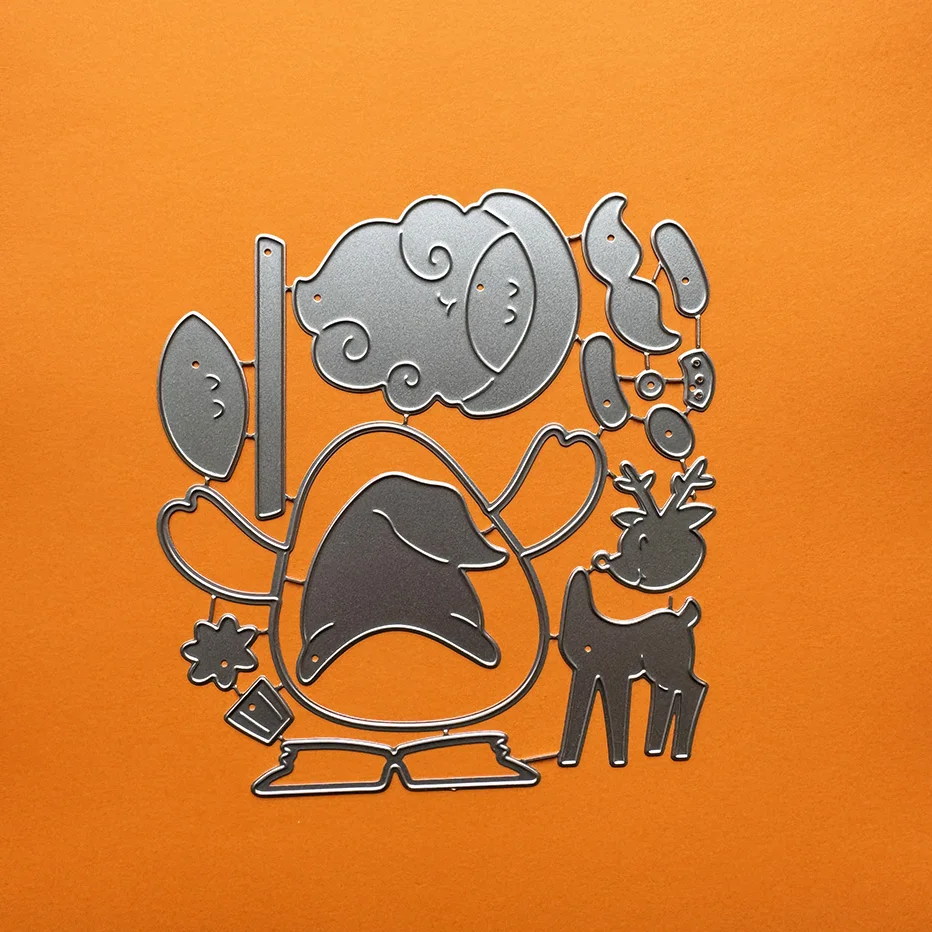 

Father Christmas Scrapbooking Cutting Dies Yiwu Futian market stock clearance DIY Paper gift Card Making metal craft Album