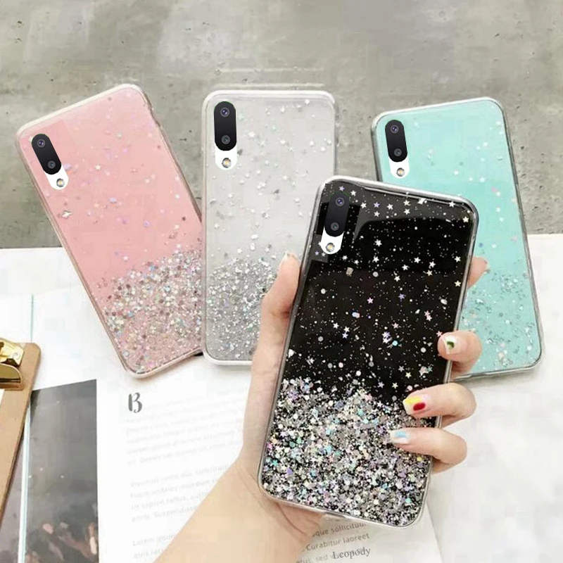 

Bling Glitter Phone Case For samsung galaxy A02 A022G M02 A022G/DS Silicon Soft Case Full Cover For samsung A 02 M 02 Back cover