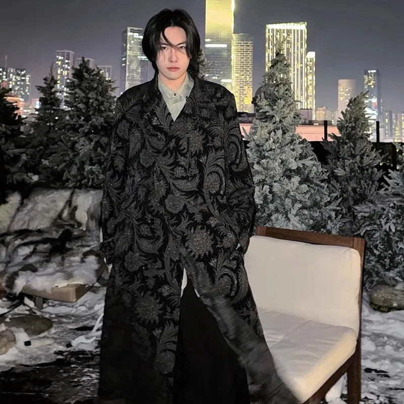 FANDISHI new Japanese and Korean style casuals Loose fit Dark winds Men's wind coat