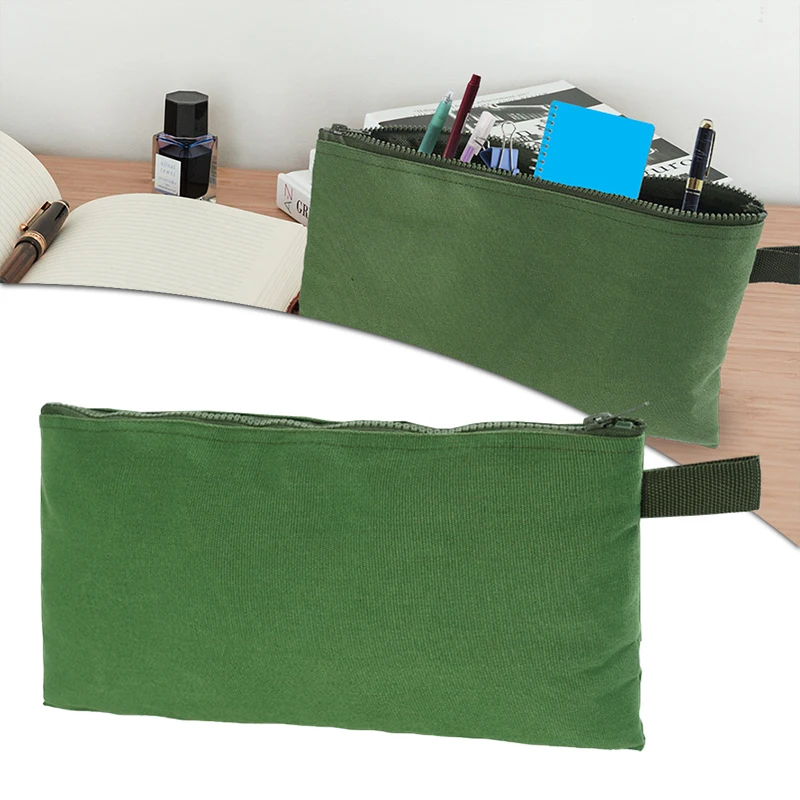 

Brand New Military Green Canvas Tool Bag Durable Storage Finishing Bag Hand Tool Bag Small Screw Bit Hardware Fittings 30 * 20CM