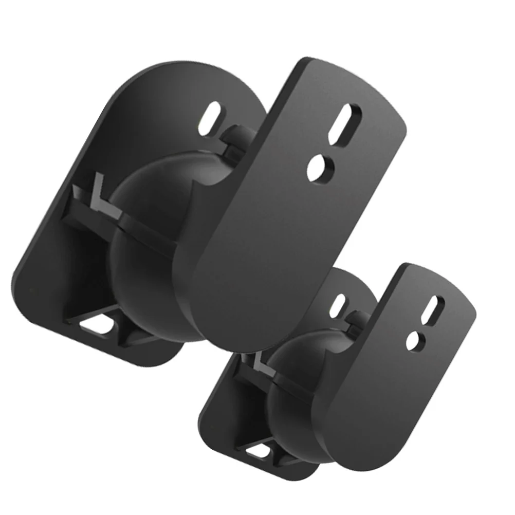 

1 Pair Speaker Wall Mount Multiple Adjustments For Bookshelf Surround Sound Speakers ( Black )