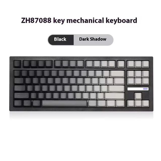 Zuohe ZH870 Teclado Mecânico, Sem Fio, Bluetooth, RGB Light, PBT