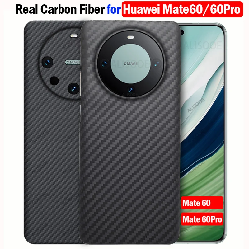 

Real Carbon Fiber Case for Huawei Mate 60 Pro Case Ultra Thin Aramid Fiber Protect Back Cover for Huawei Mate60 Pro Case