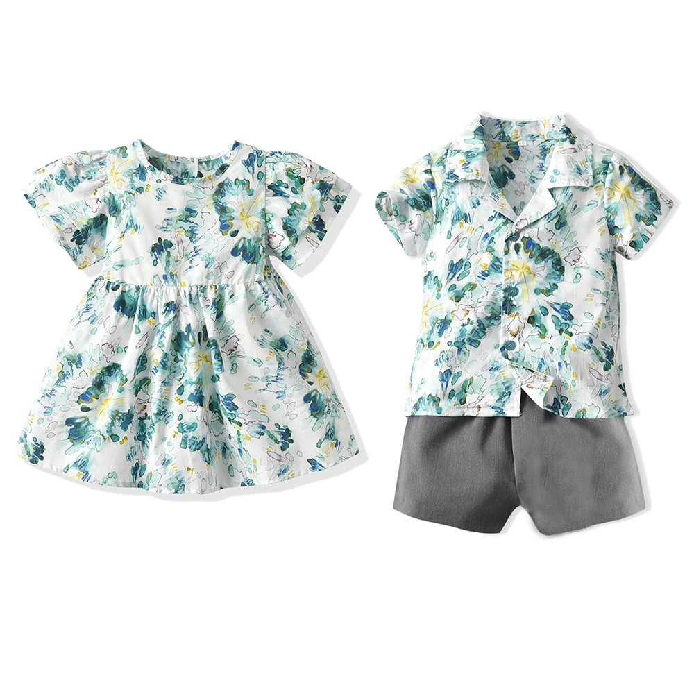 Twin Boy and Girl Matching Clothes Sets Summer Infant 12 to 18 Month