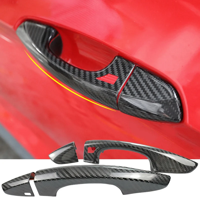 2pcsCarbonFiberDoorHandlesProtictionCoverDecorationShellFor