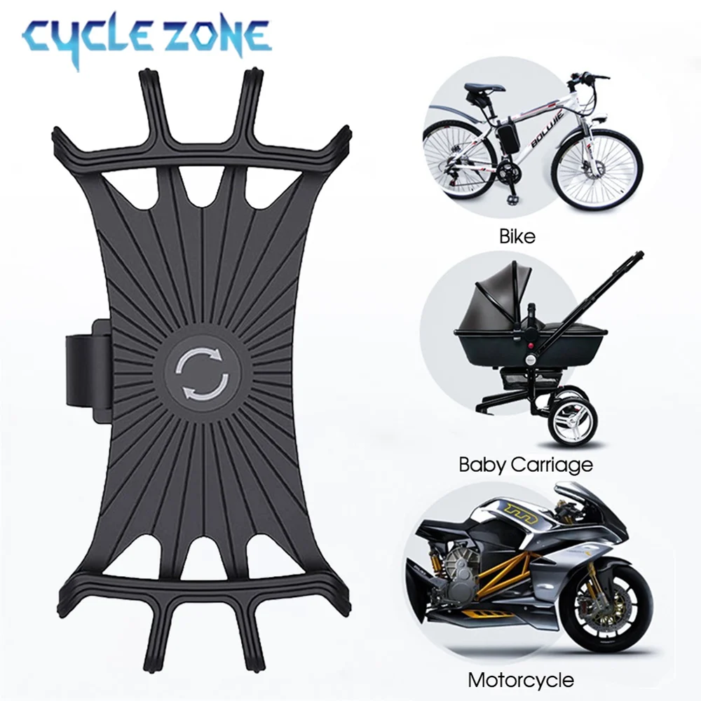 

Rotatable Silicone Bicycle Phone Holder Removable Shockproof Motorcycle Mount Handlebar Phone Holder Bicycle Accessories