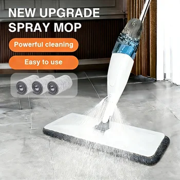 usSpray Mop with Three Washable Pads, a Spray Flat Mop for Home Use, Suitable for Both Wet And Dry Cleaning, Designed for Floor Cleaning, Compatible with Hardwood, Laminate, And Ceramic Tilesd 1