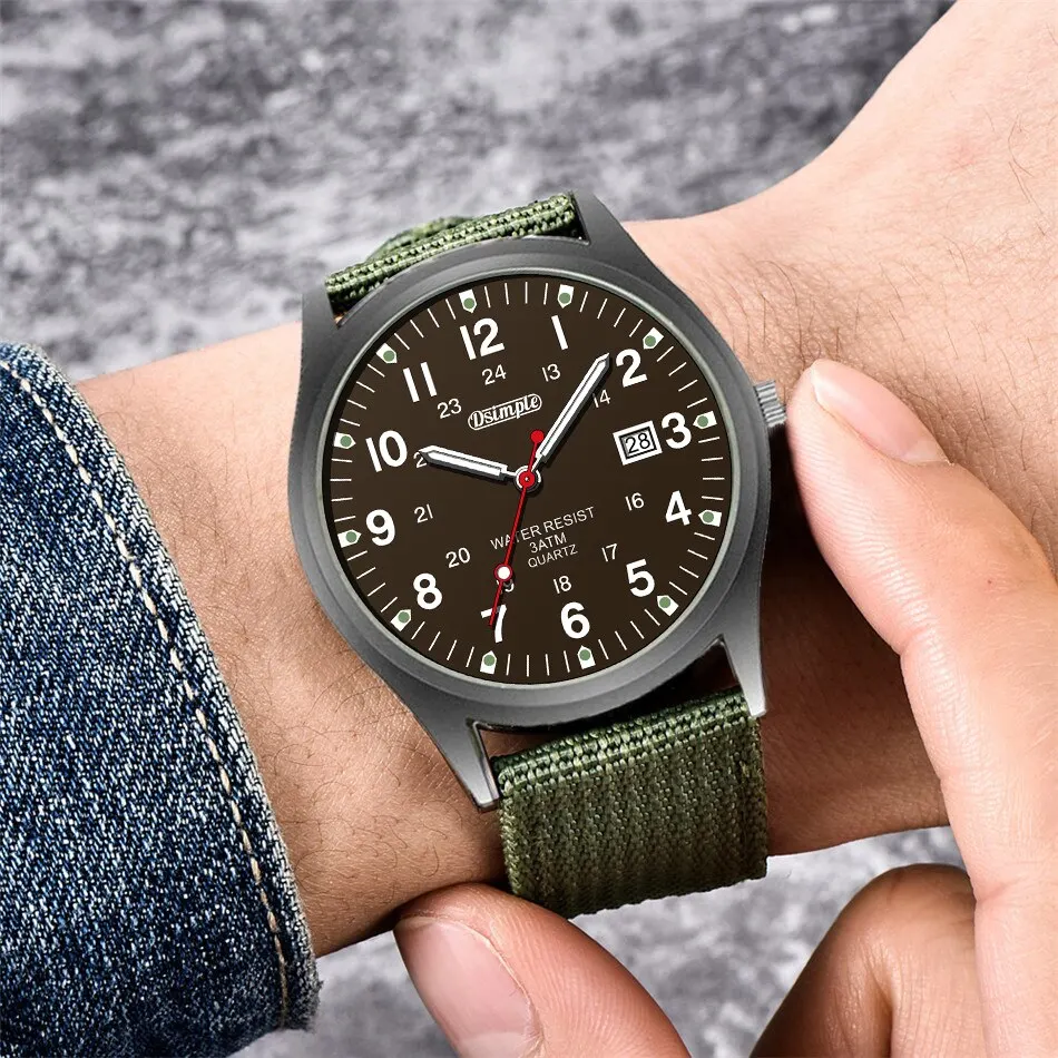 XINEW orologio da uomo moda milare orologi sportivi da uomo cinturino in tela orologio da polso analogico al quarzo horloge heren erkek kol saat 2020  1511