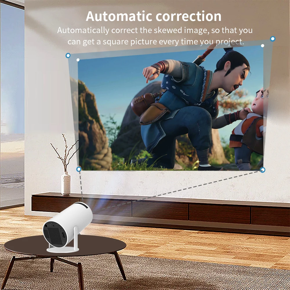 Salange HY300 Smart Projector Android 11.0 MINI WIFI portátil Home Cinema 130 '' Video Beamer 1280 * 720P Soporte 1080P para SAMSUNG Apple Android Teléfono móvil Outdoor 4K Movie via HD - Imagen 5