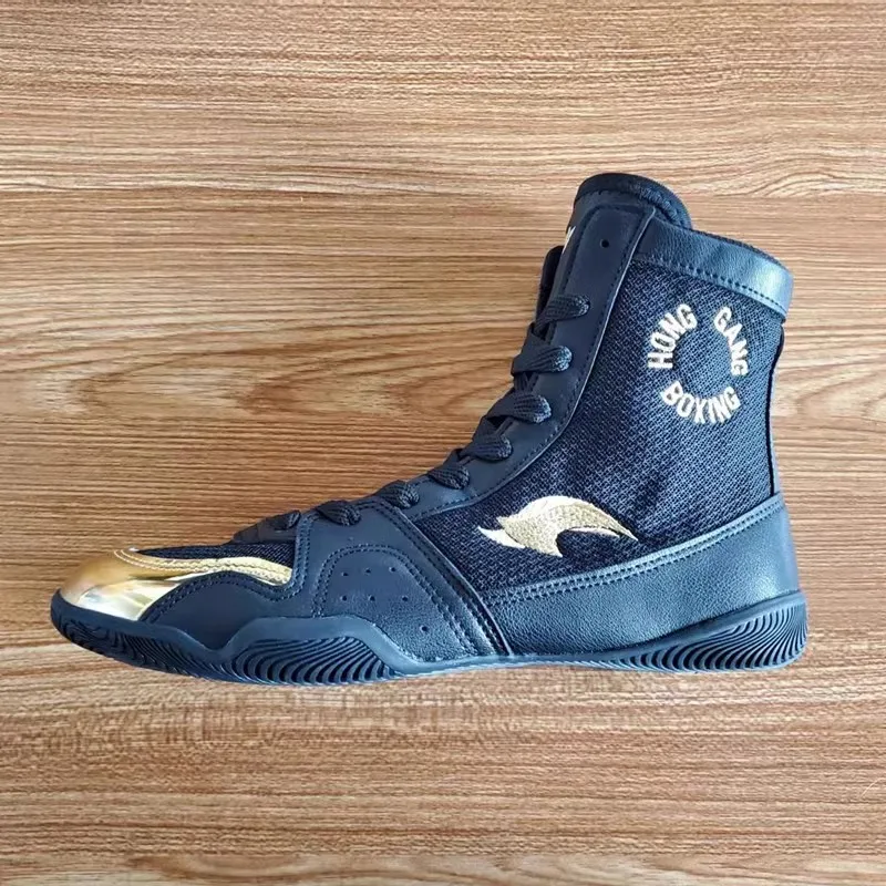 Professional Unisex Wrestling Boots Luxury Brand Boxing Boots High Top Designer Sneakers Abrasion Resistant Slip Resistant Top F