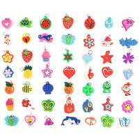 Pendants DIY Colorful Loom Rubber Band Bracelet Jewelry Making Beads Toy Colorful Animal Flower Beads Random Style Elastic Bands 2