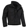 EU Size 4.0 Motorcycle Tactical Cargo Jacket Men Outdoor Waterproof Hard Hiking Jacket Multi-pocket Windbreaker Coat Plus Size 4