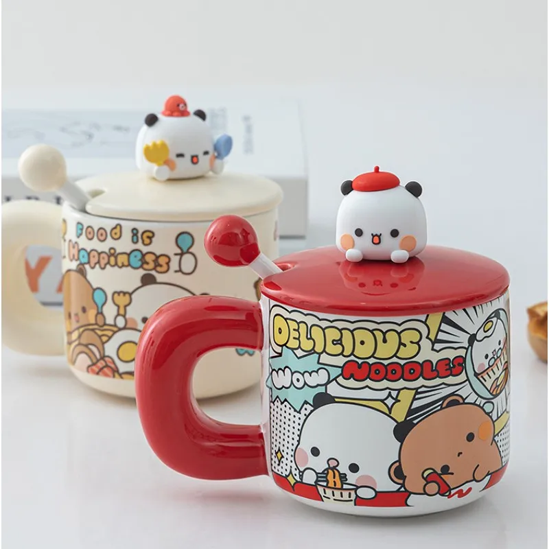 

2024 New Limited Edition Cute Lesser Panda Yier Bubu Breakfast Cup Oat Cup Creative Ceramic Cup Mark Cup Birthday Gift