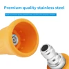 Pressure Washer Nozzle Guard, Stainless Steel High Power Washer Nozzle Tips Set with Upgraded Rubber Protector Cover 4Pcs Nozzle 2