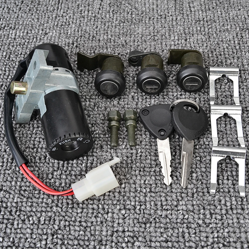 

Motorcycle Ignition Switch Fuel Gas Tank Cap Lock Keys Set for Peugeot 755056 SV 250 2001 for Honda 35010-KEY-900 35010-KFG-D10