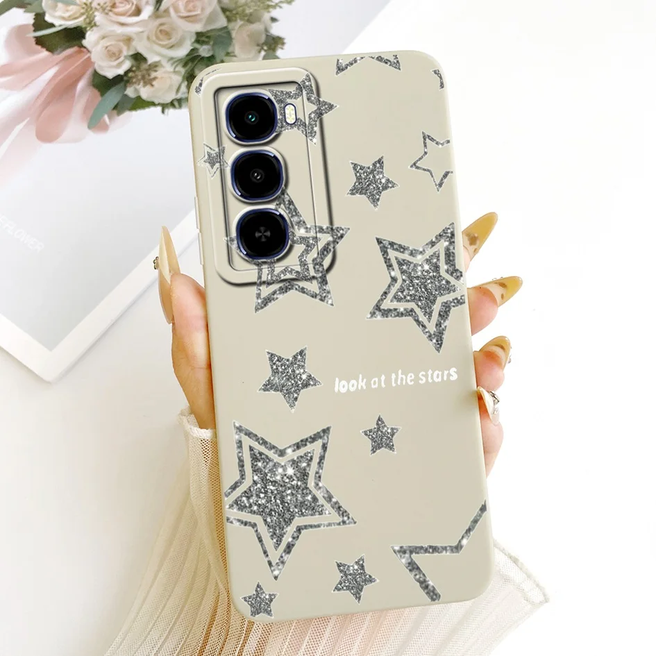 Stylish Flower Soft Liquid Silicone Phone Case Cover