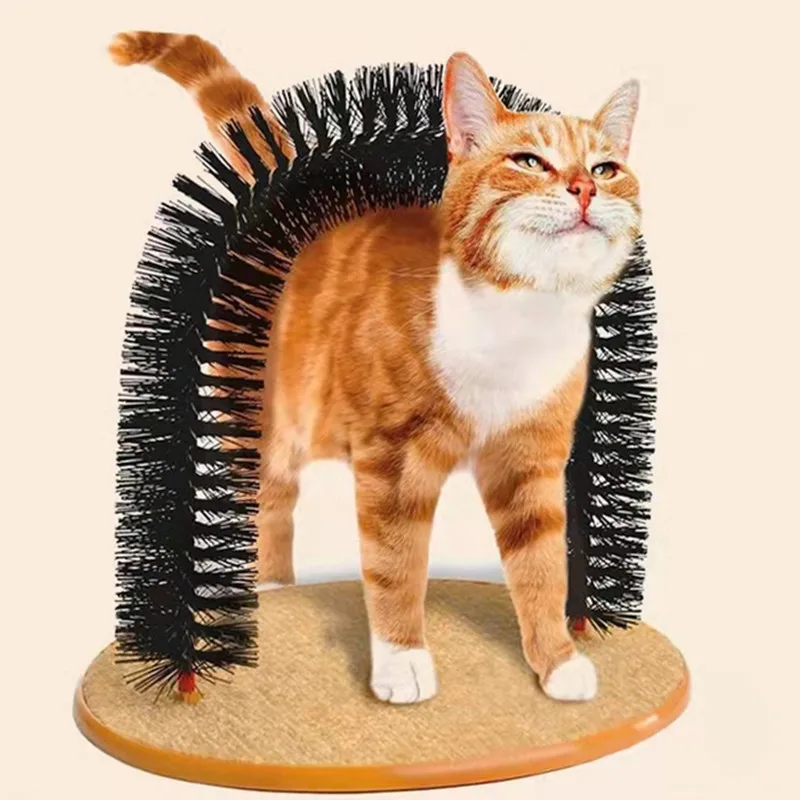 

Cat Scratch Board Massage Brush Pet Cat Toy Tease Stick Scratch Rub Hair Comb