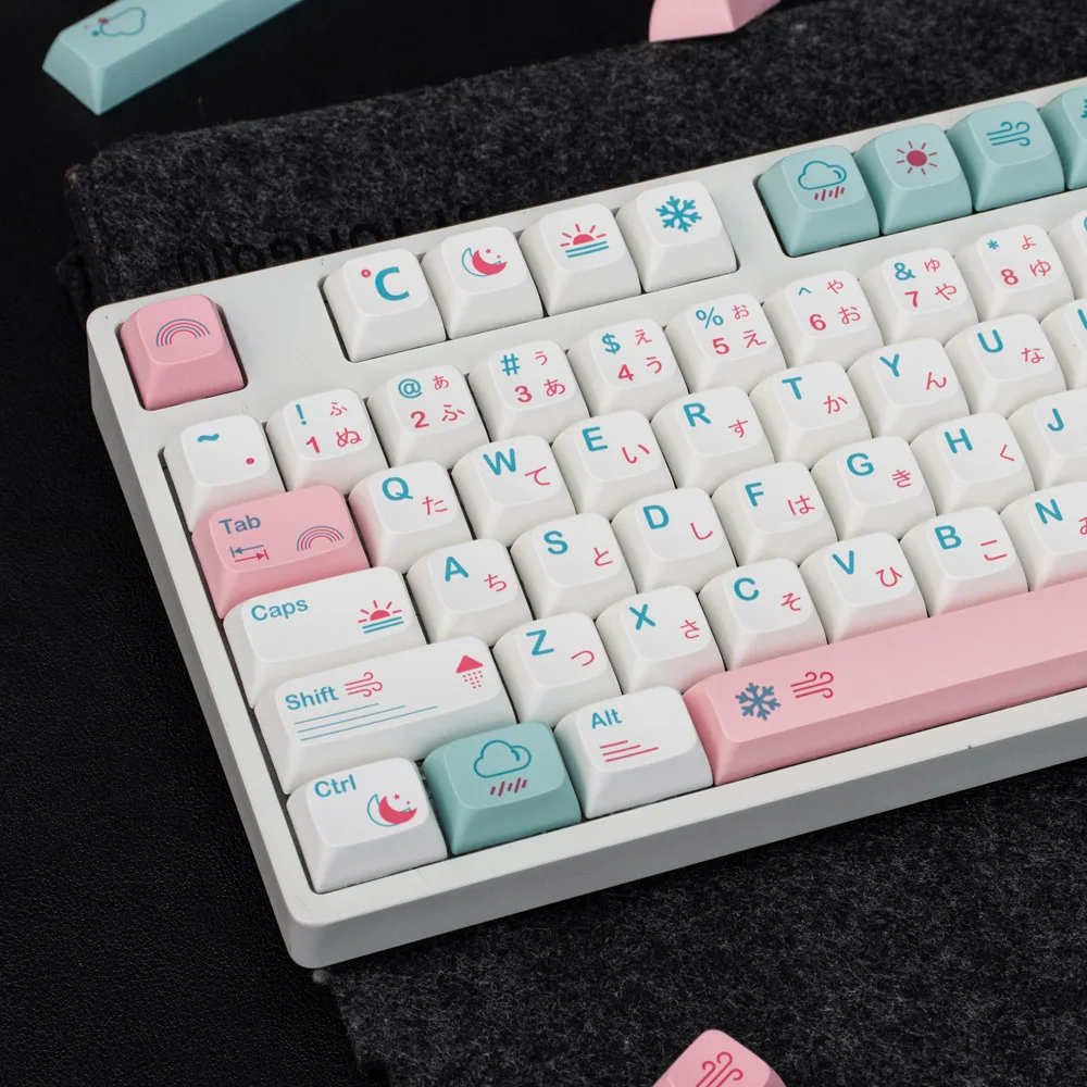 

132 Key XDA Profile PBT Keycaps Dye Sublimation Weather Japanese Keycap For Cherry Mx Switch Mechanical Keyboard Custom Key Caps