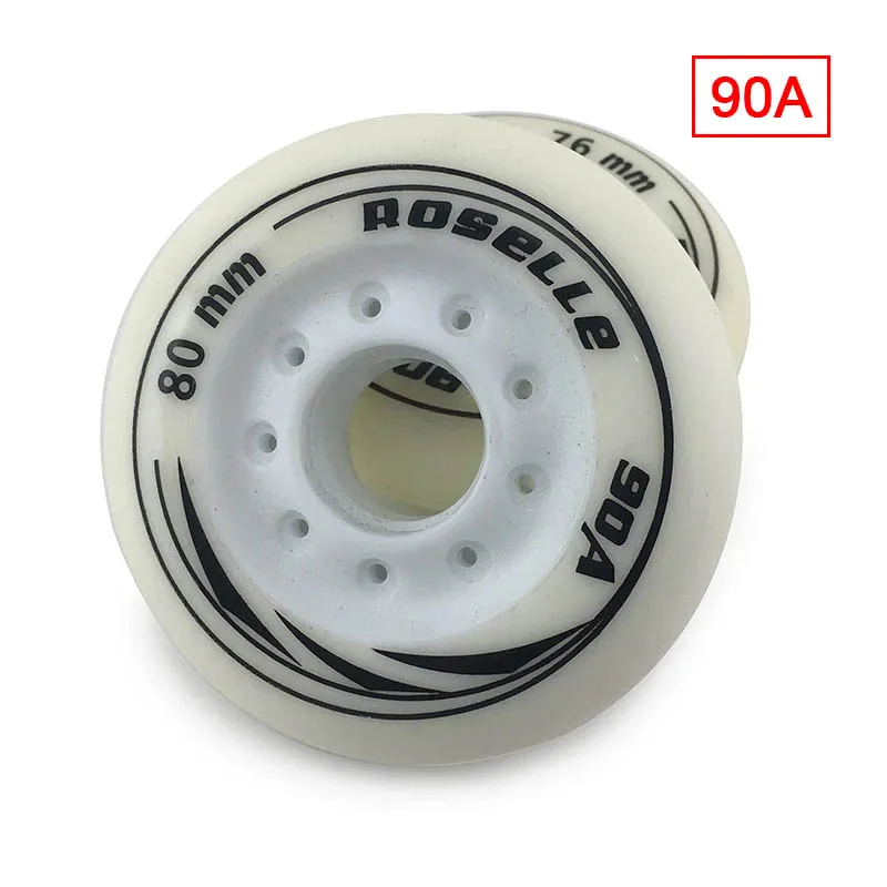84A 85A 90A Inline Skates Wheels 72 76 80 mm Rubber Roller Sliding Slalom Skating Wheels Street Asphalt Road Skating roller skating wheels