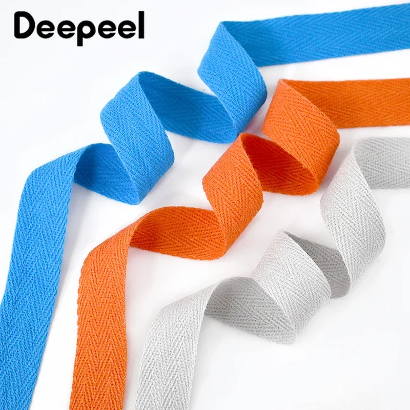 1Roll(45Meters) 20mm Cotton Webbing Handbag Shoulder Strap for Garment Backpack Belt Shoes Ribbon DIY Sewing Supply Accessories