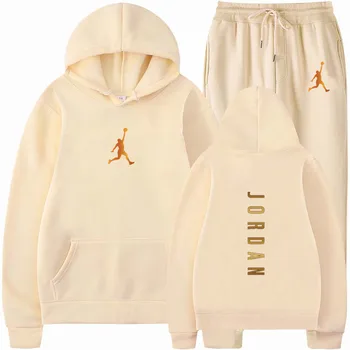 Tracksuit Sets Men's Casual Fleece Warm Hoodies 1
