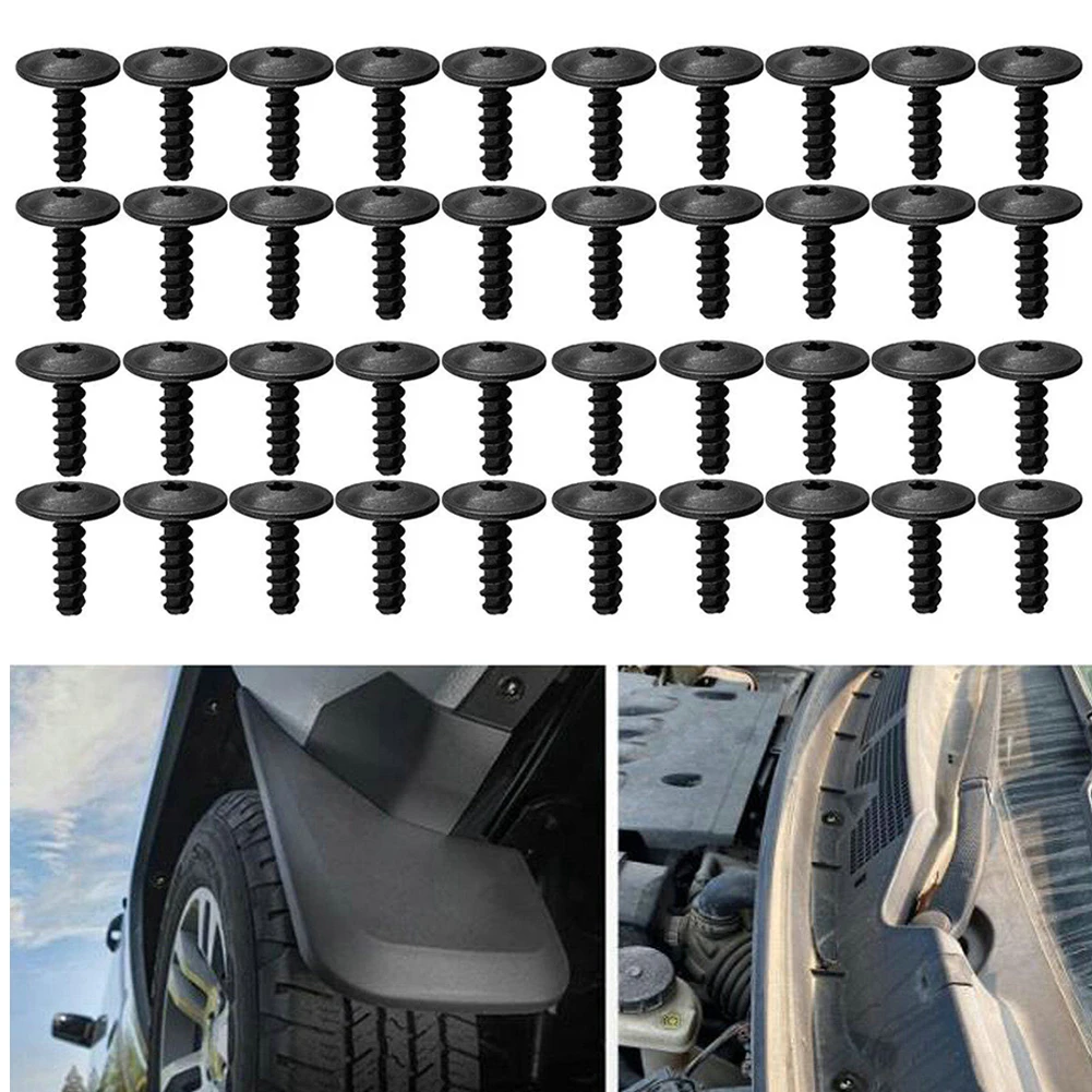 

40Pcs Car Fender Liner Screw Splash Guard Screws T25 Torx Drive N90775001 For Golf For Passat 2000-2003 For Cabrio 2000-2002