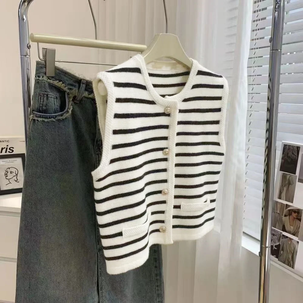 New two piece Set Korean Popular Clothes Knitwear Sweater Cardigan Vest Long Sleeve Tops T-Shirt&Blouse Pants Sets Women's Suit