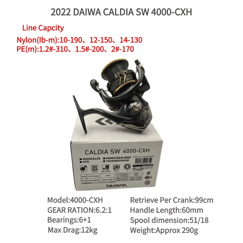 Daiwa 2022 CALDIA SW 4000-CXH 4000D-CXH 5000D-CXH 6000S-H 6000D-H