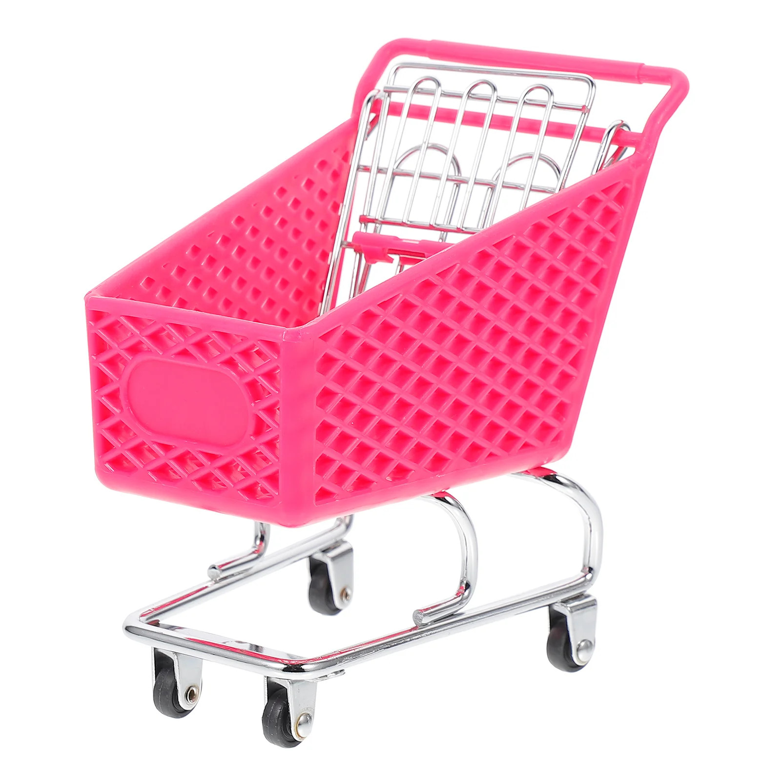 Shopping Cart Storage Basket Creative Hamper Desk Mini Iron Craft Organizer Child Baskets 5