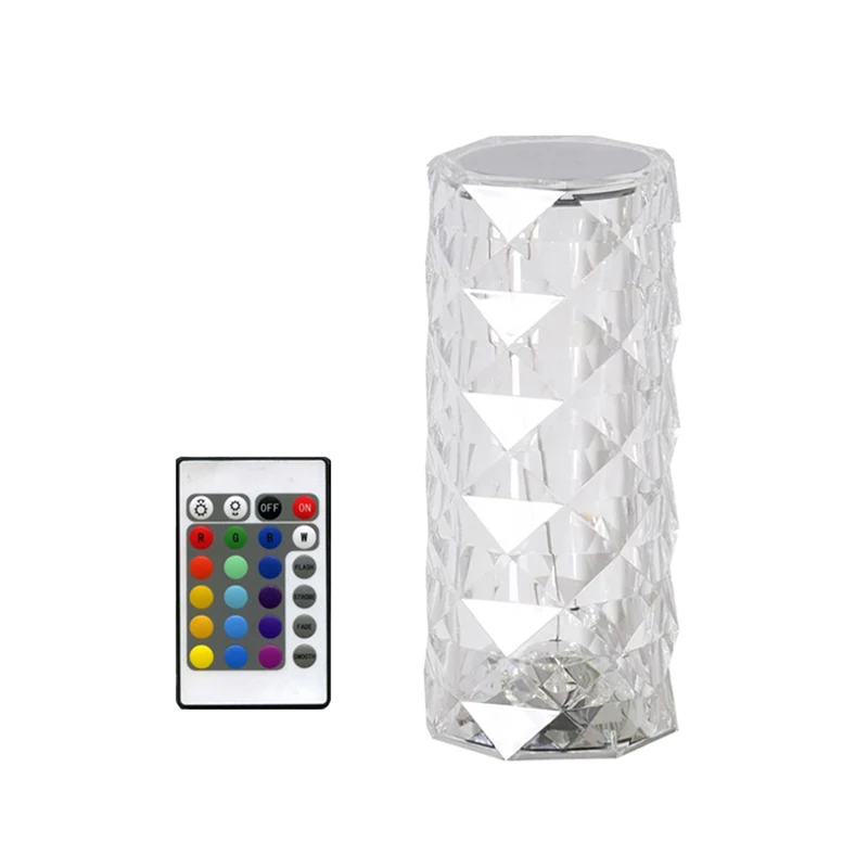 Atmosfera de Luz Cores Ajustável Romântico Diamante Cristal Usb Lâmpada Toque Night Light Candeeiros Mesa Luminárias 16 Led 3 Computers & Electronics