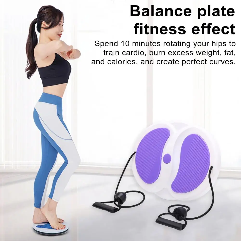 Stability-enhancing Twist Board Home Gym Waist Twist Board with Resistance Rope Foot Massager for Abdominal Muscles