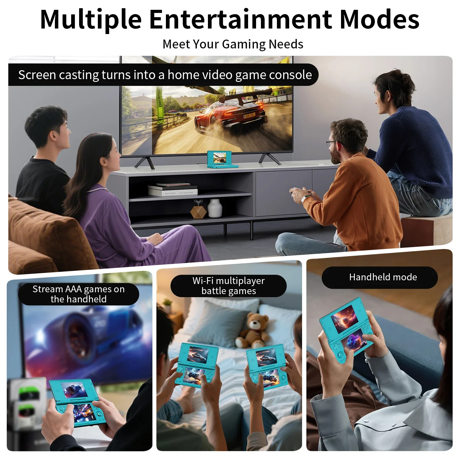 Anbernic RG DS Handheld Game Console Player Dual 4.0 IPS Screen Android 14 Dual App Split Retro Video Game Consoles  Hall Switch - 6