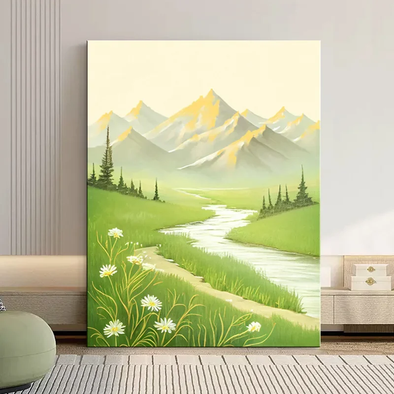 

21879-STB- Diy landscape figures and animals hand-painted digital oil painting set