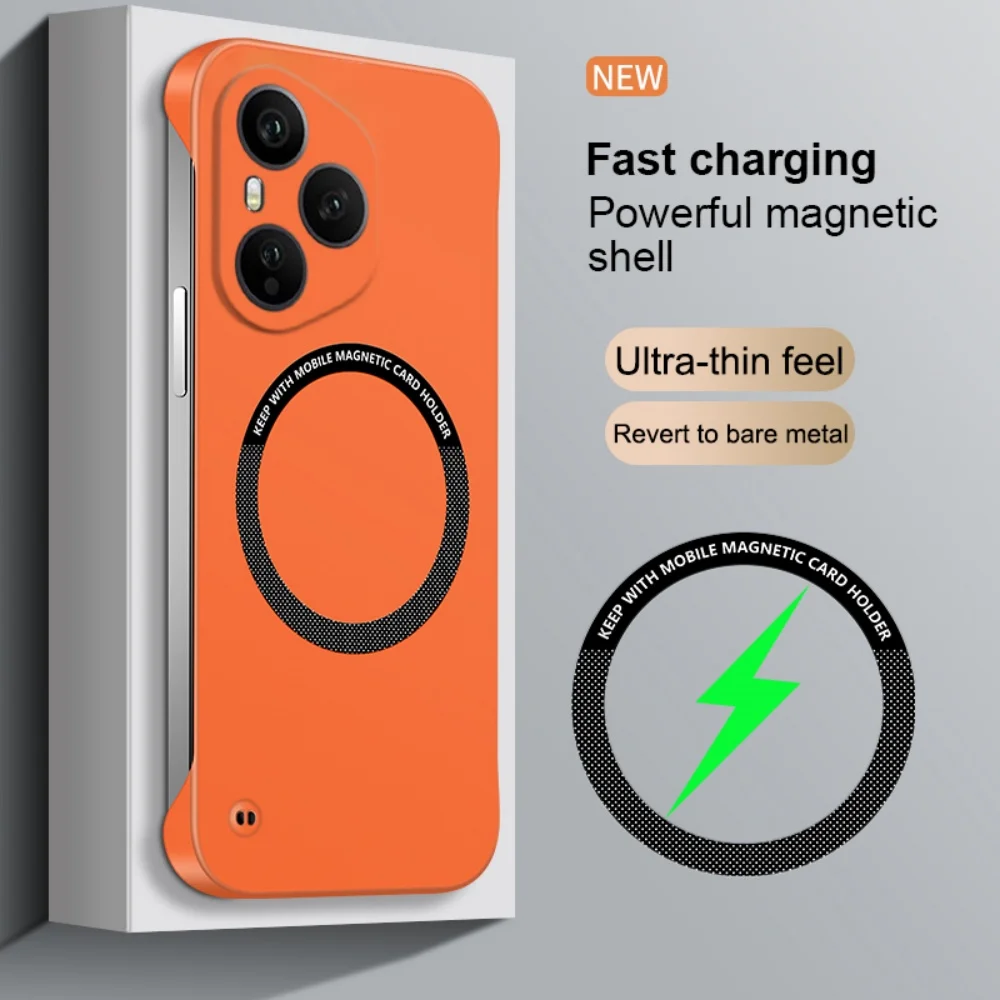 Luxury Ultrathin Magnetic Phone Case with Frameless Frosted Non-Slip Design
