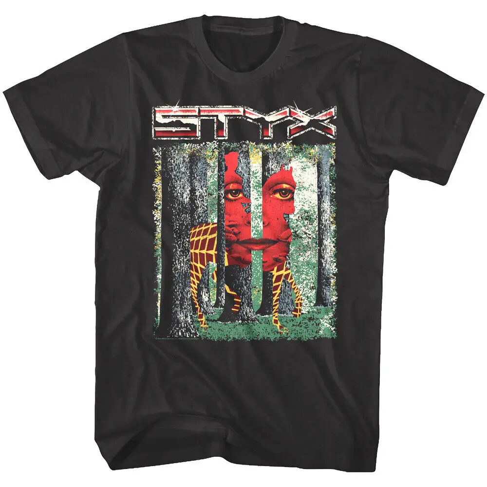 Styx Grand Illusion Album Cover T-Shirt Da Uomo Hard Rock Band Fan Art Live Concer