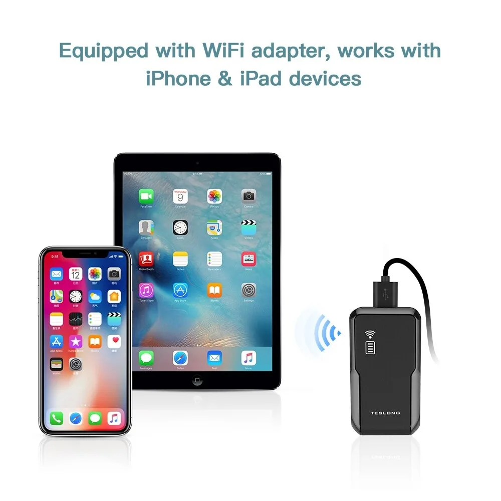 TESLONG NTG150HW 5mm Lens Rigid Rifle Borescope 26 inch Long Insertion Tube Barrel Inspection Camera for ios iPad Android PC inspection camera,mini endoscope camera,rifle borescope camera